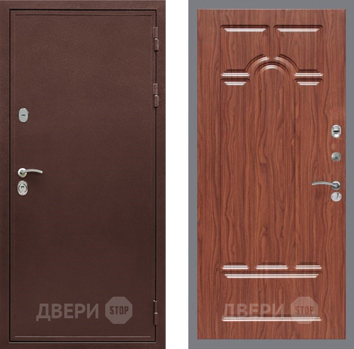 Дверь Рекс (REX) 5 металл 3 мм FL-58 орех тисненый в Дзержинском