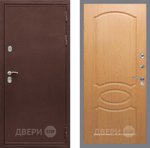 Входная металлическая Дверь Рекс (REX) 5 металл 3 мм FL-128 Дуб в Дзержинском