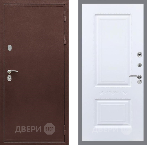 Входная металлическая Дверь Рекс (REX) 5 металл 3 мм Смальта Силк Сноу в Дзержинском